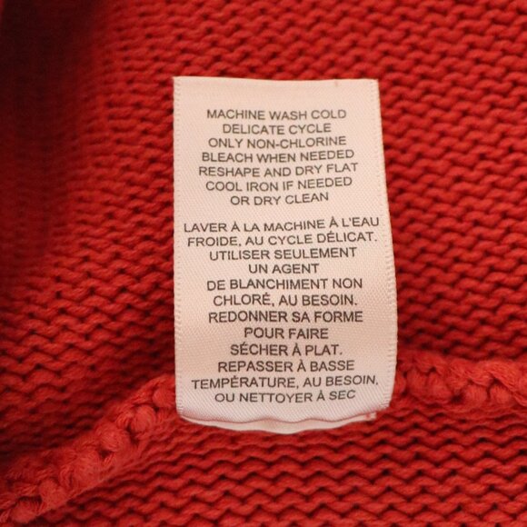 Anthro. Philosophy Womens Red XS Oversized Ribbed Knit Long Sleeve Crew Sweater - Picture 11 of 11